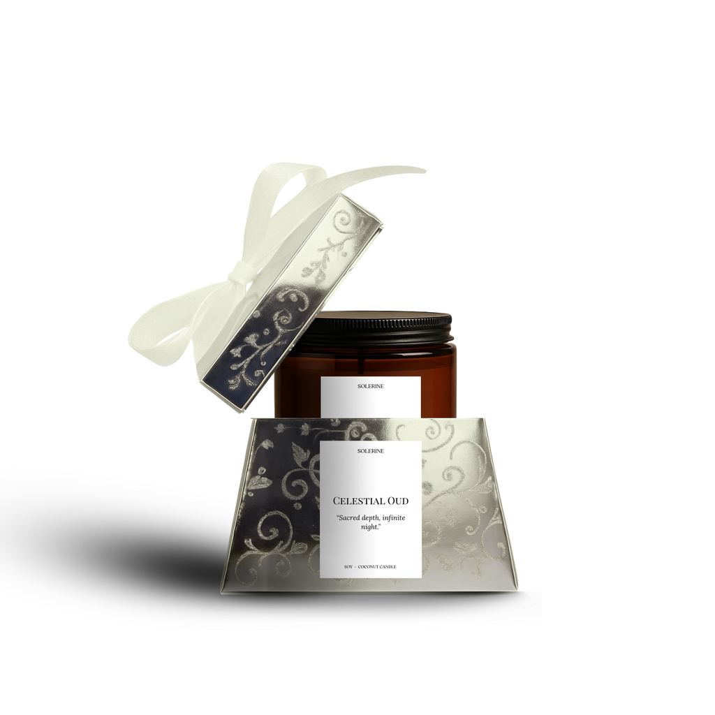 Celestial Oud luxury candle small 100g hand-poured in India