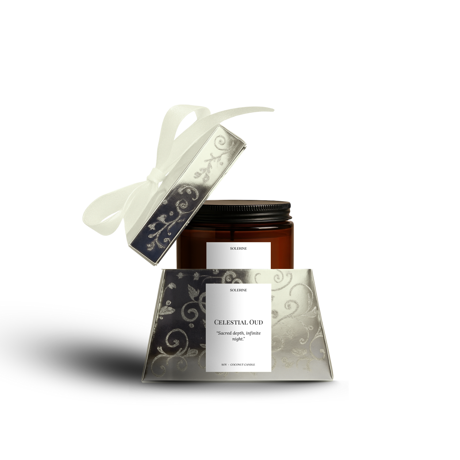 Celestial Oud luxury candle small 100g hand-poured in India
