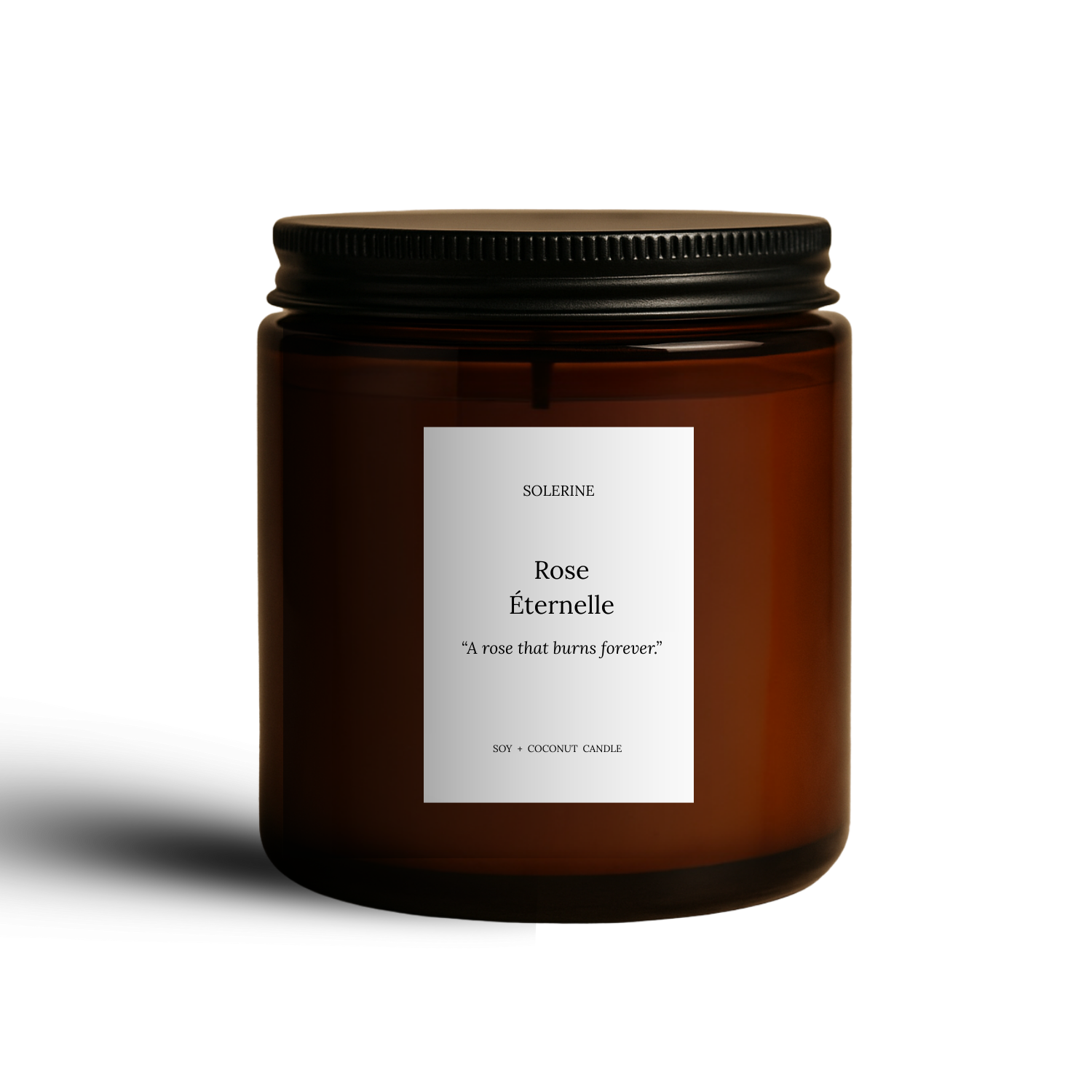 Rose Éternelle luxury scented candle hand-poured in India with Damask rose and oud
