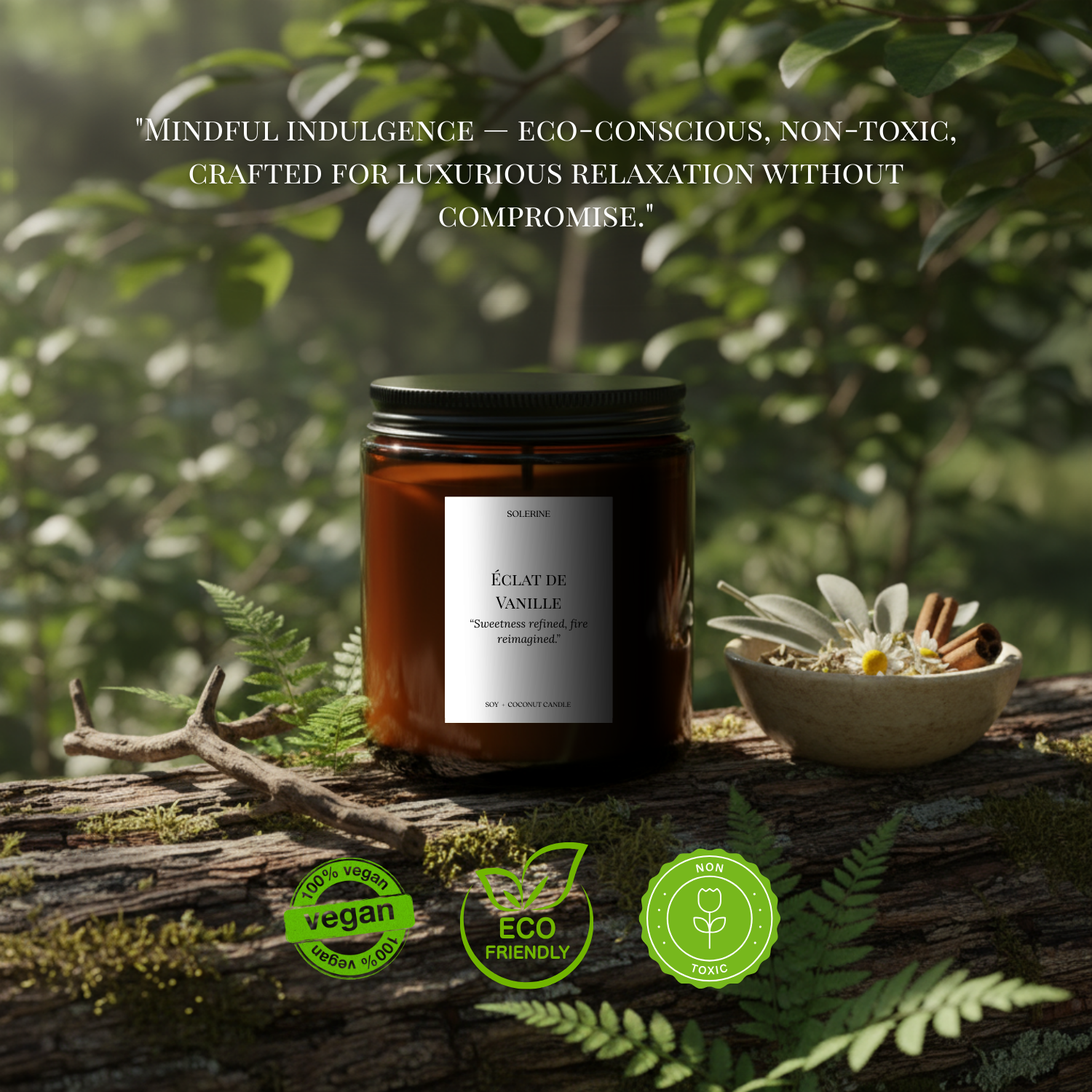 Éclat de Vanille eco-friendly luxury scented candle
