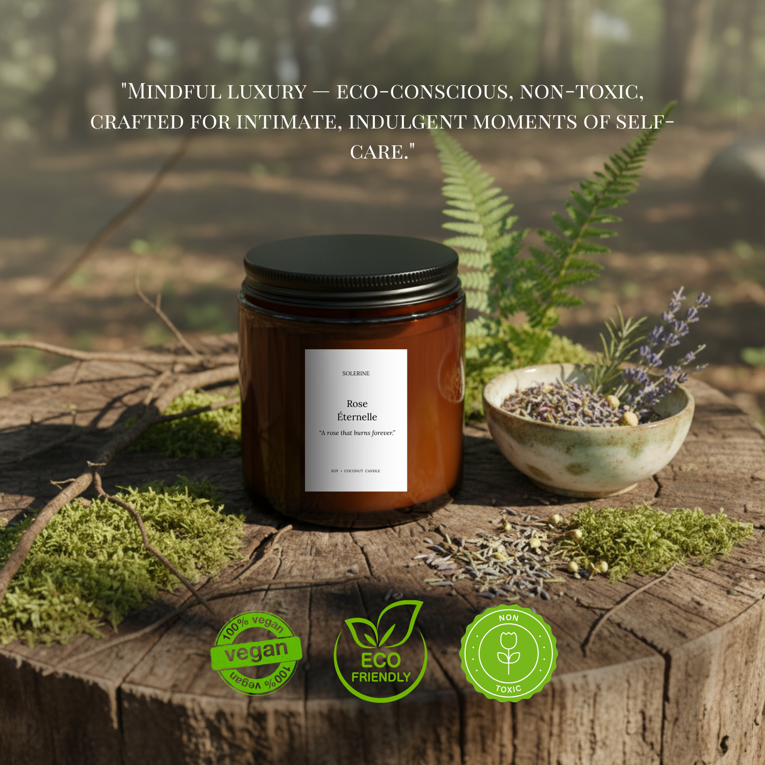 Eco-friendly Rose Éternelle luxury scented candle in India
