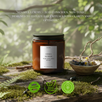 Eco-friendly Citrus Alchemy scented candle with sustainable packaging
