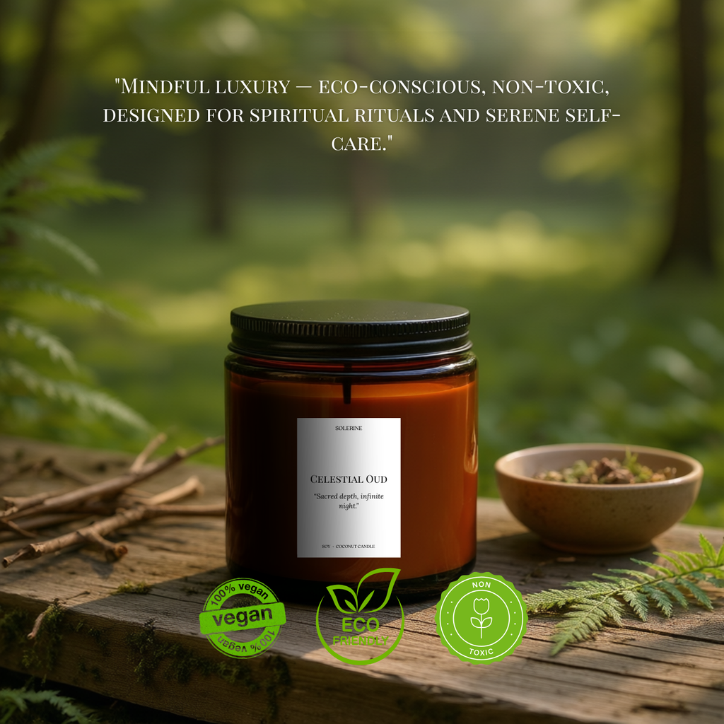 Celestial Oud eco-friendly luxury scented candle