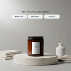 Rose Éternelle scented candle evoking romantic and indulgent emotions
