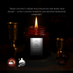 Rose Éternelle luxury coconut crème wax candle hand-poured in India