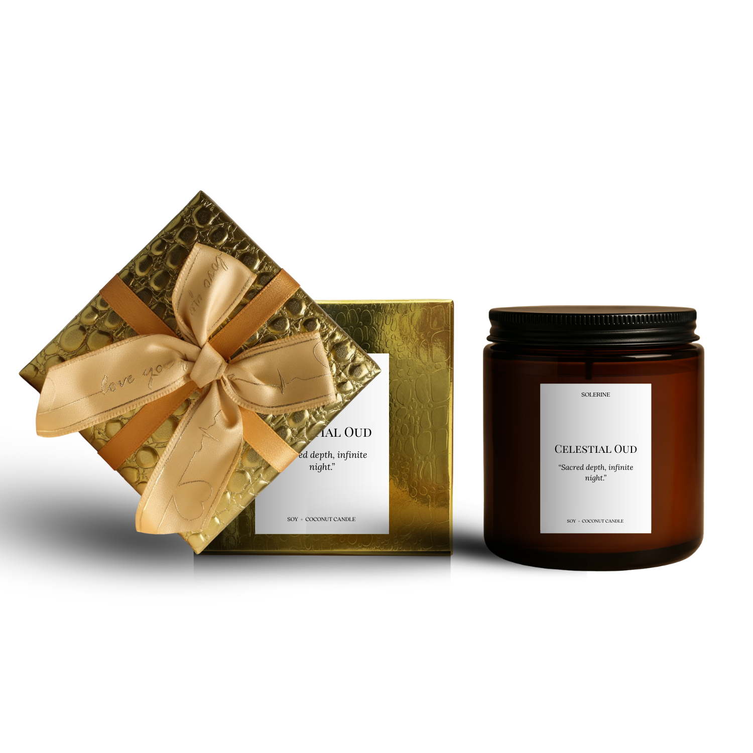 Celestial Oud luxury candle large 200g hand-poured in India