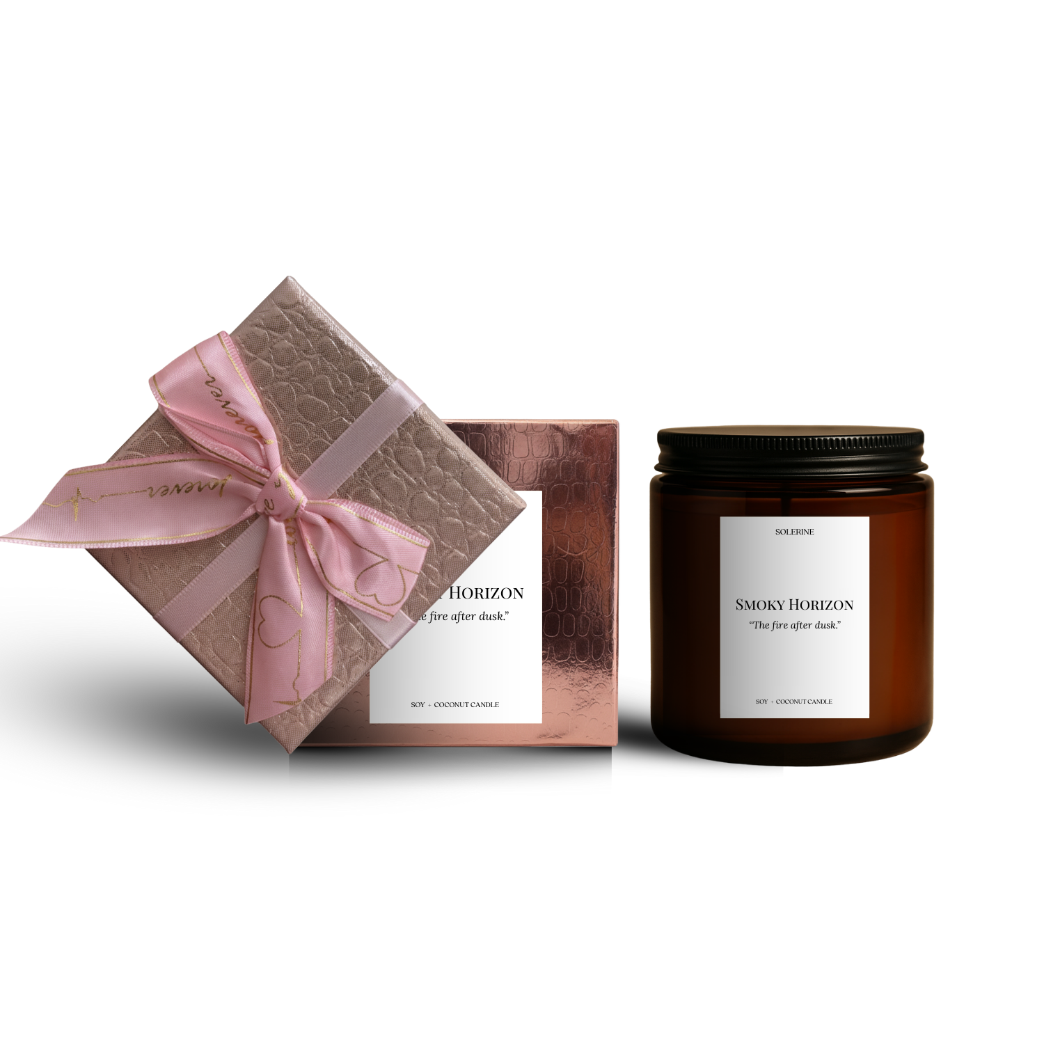 Smoky Horizon 200g luxury scented candle with tobacco and oud